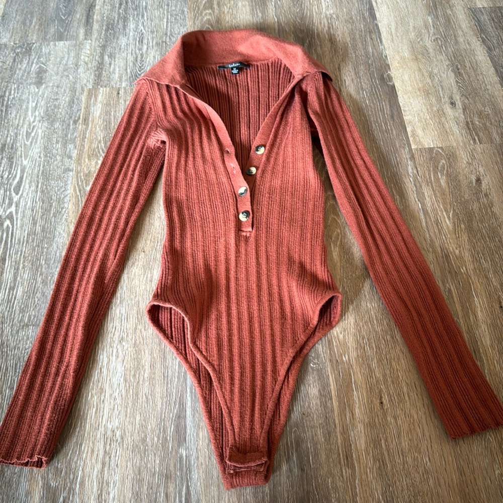 Retro Knit Long-sleeve Bodysuit